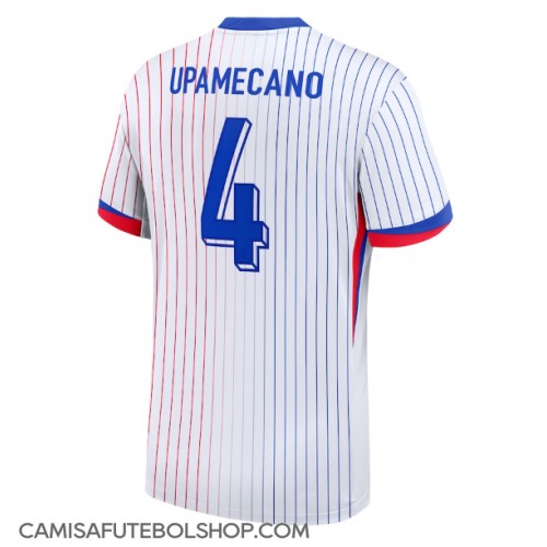 Camisa de time de futebol França Dayot Upamecano #4 Replicas 2º Equipamento Europeu 2024 Manga Curta